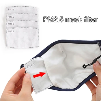 

500pcs PM 2.5 Filter Paper Anti Haze Mouth Mask 5 Layers Outdoor Anti Dust Mouth Mask Filter Cover Outdoor Work Masks Unisex
