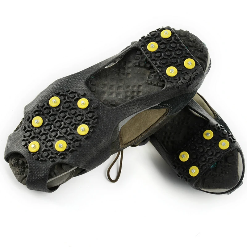 1 Pair 10 Studs Anti-Skid Snow Ice Climbing Shoe Spikes Grips Cleats Crampons Winter Anti Slip Cover High Quality S-XXL Hot | Спорт и