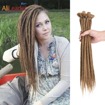 

Alileader 20Inch Synthetic Dreadlocks Crochet Braids Straight Braiding Hair Extension Strands Of Hair Wholesale Braiding Hairs