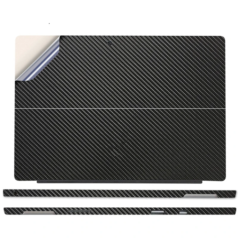Black Carbon Fiber Laptop Sticker Skin for Microsoft Surface Pro 4 5 6 7 Full Set Tabelt Cover Funda 1 2 3 | Компьютеры и офис