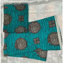 lmitated африканская шелковая атласная ткань воск шифон печать Анкара снег спиннинг дышащий 4 ярдов+ 2 ярдов Африканский шифон воск