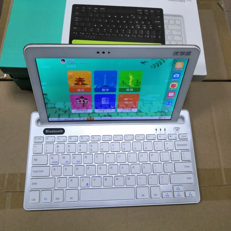 Двухканальная Bluetooth клавиатура с держателем телефона перезаряжаемая