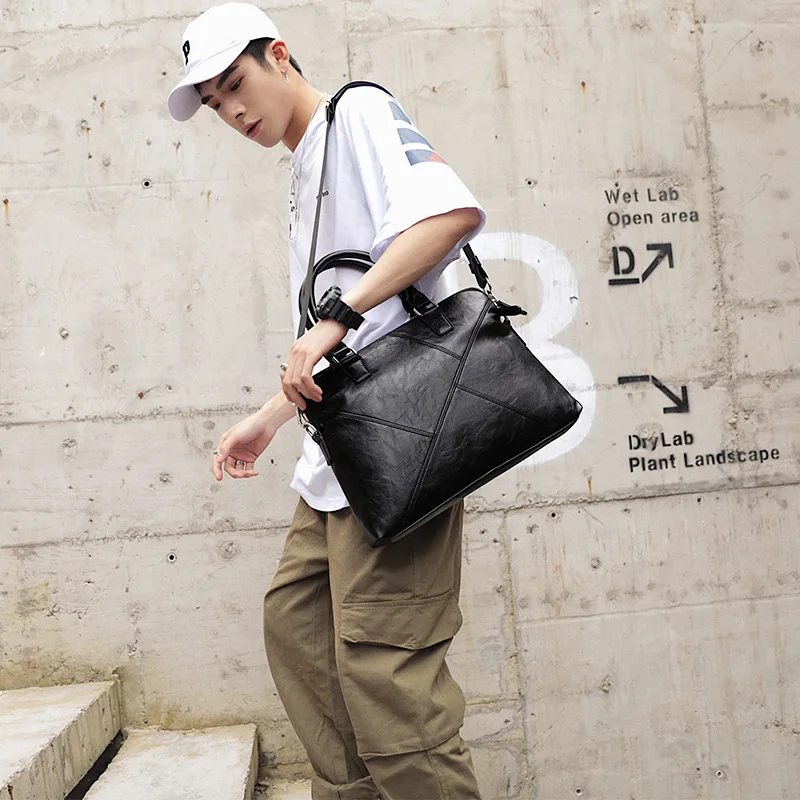 Men's Bag Business Leisure Handbag Computer Bag Man's Single Shoulder Bag Oblique Briefcase