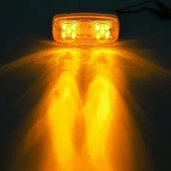 

5 Red 5 Amber 10-LED 4" Side Marker Lights Camper Truck Trailer RV Running Lamp 5x Red 5x Amber 20x Screws