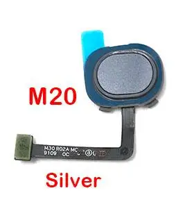 Для samsung M30 M305F M20 M205F сканер отпечатков пальцев Сенсорный ID подключения материнской платы Главная кнопка гибкий кабель - Цвет: M20 Silver
