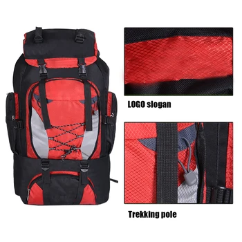 

80L Camping Mountaineering Outdoor Waterproof Travel Nylon Hiking Backpack Hunting Day Packs Rucksack Sports Large Capacity Bag