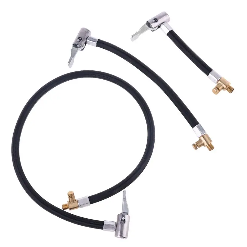 Car Tire Inflator Lock on Air Hose Extension for Standard Fine Thread 0.305&quot x32TPI Compressor Pump with Deflation | Инструменты