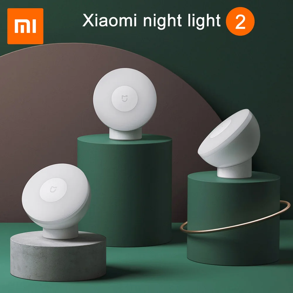 

Xiaomi Night Light 2 PIR Infrared Human body sensor Adjustable Brightness Magnetic LED Mijia Smart Induction Nightlight 2019 New