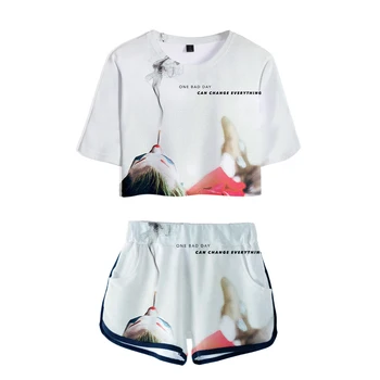

3D joker New Clothes 3D Casual swomen Print Summer sexy Two Pieces sets Women shorts and crop tops 2019 Cool Hot Sale Plus size