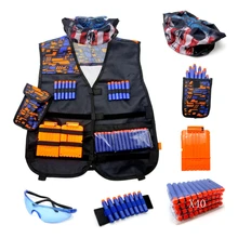 

Kids Outdoor Game Tactical Vest Holder Kit Game Guns Accessories Toys for Nerf N-Strike Elite Series Bullets Boys Gifts Toy