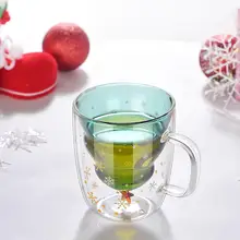 Термостойкие стеклянные кофейные/чайные чашки и кружки с двойными стенками, дорожные двойные кофейные кружки с ручкой, чашки для напитков, рюмки es