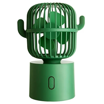 

USB Fan Rechargeable Portable Table Cooler 3 Speed Silent Air Cooling Mini Fans For Home Car Notebook Laptop-Green