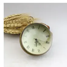 Часы в стиле ретро, 5 см, латунный стеклянный шар, механическое древнее римское украшение для стола, украшения