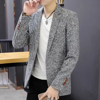 

2019 men's new winter suit the drape leisure British gentleman comfortable wind
