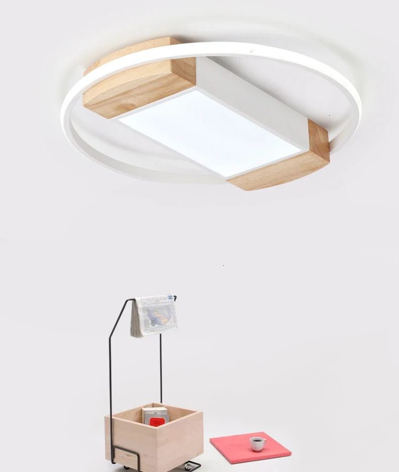 Современная простая деревянная люстра MDWELL в скандинавском стиле для гостиной, спальни, Креативный светодиодный алюминиевый потолочный светильник