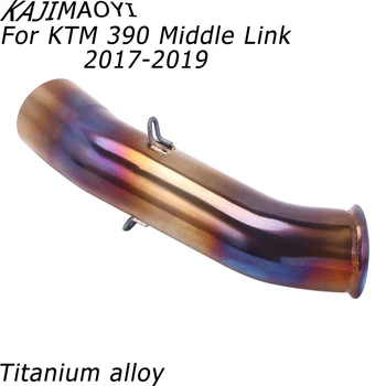 

KAJIMAOYI Motorcycle Exhaust Middle Pipe Slip On Link Pipe For KTM DUKE 390 250 125 DUKE390 RC390 2017 2018 Slip-On