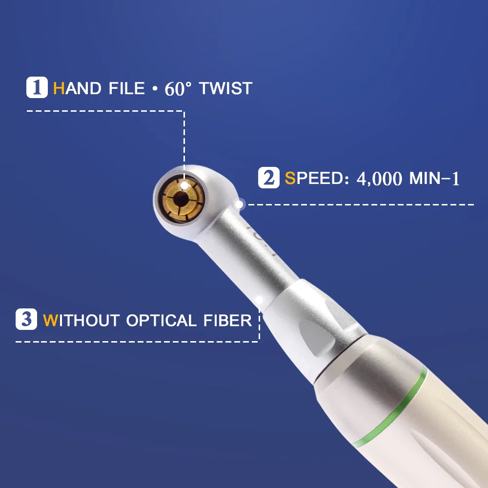 US $76.96 Oral Equipment 60Twist Reciprocating Hand Files Head 101 Contra Angle Handpiece Push Button Chuck For Endodontic