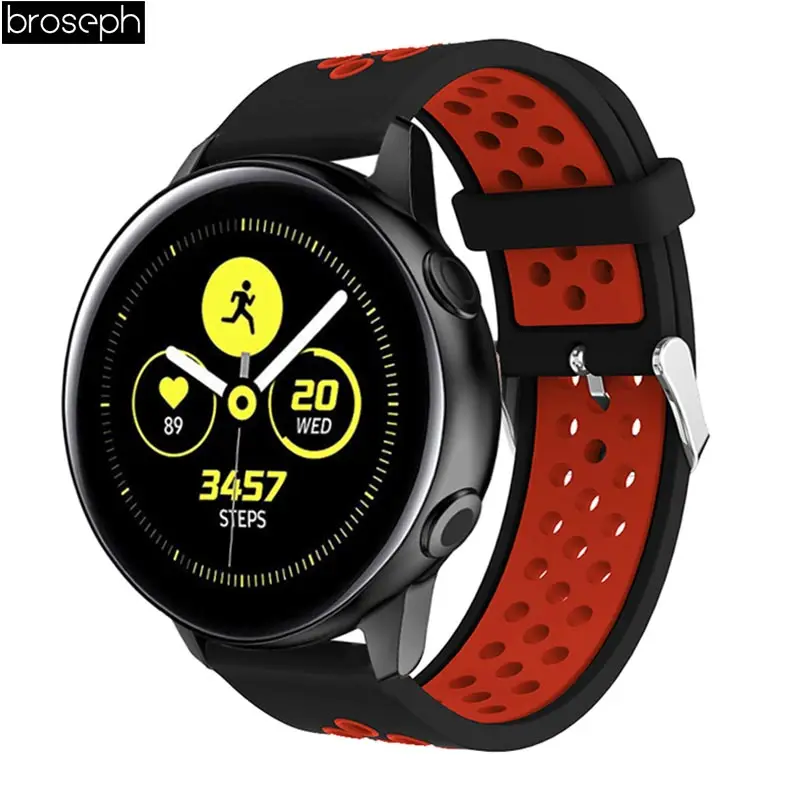 20 мм ремешок для часов samsung Galaxy Watch активный силиконовый сменный спортивный ремешок Смарт-часы браслет аксессуары для часов
