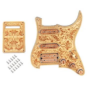 

New Prewired-Loaded SSH Maple Wood Guitar Pickguard Alnico V Pickups for ST Guitar