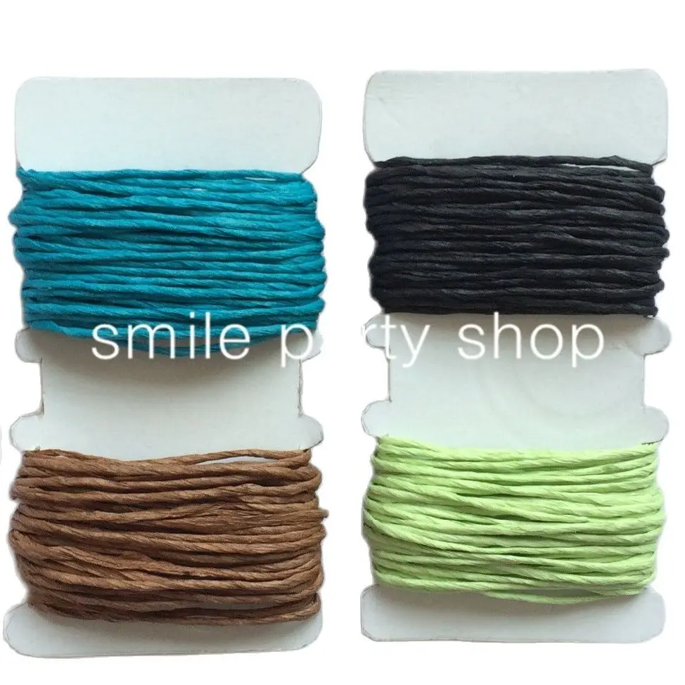 1 упаковка (20 ярдов) 10 разных цветов крученая нить бумажная веревка строительная