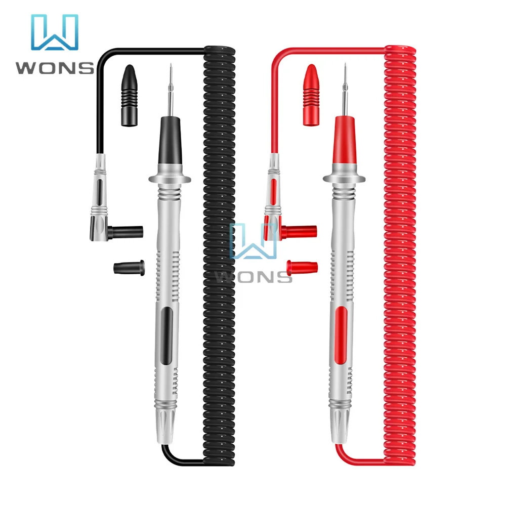 

PT2010 2PCS/Set Digital Multi Meter Probe 20A 1000V Test Leads Spring Wire Needle Tip Universal Pens Multimeter Accessory ANEN