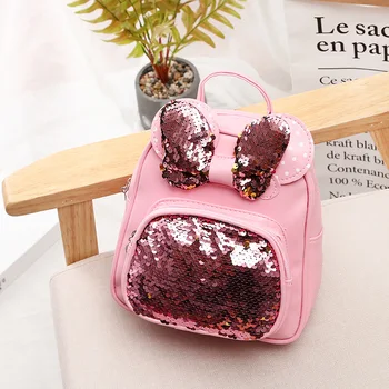 

New Cute Laser Kids Bag Sequin School Bags PU Children's Backpacks Holographic School Backpacks for Girls Mochila Escolar Hot