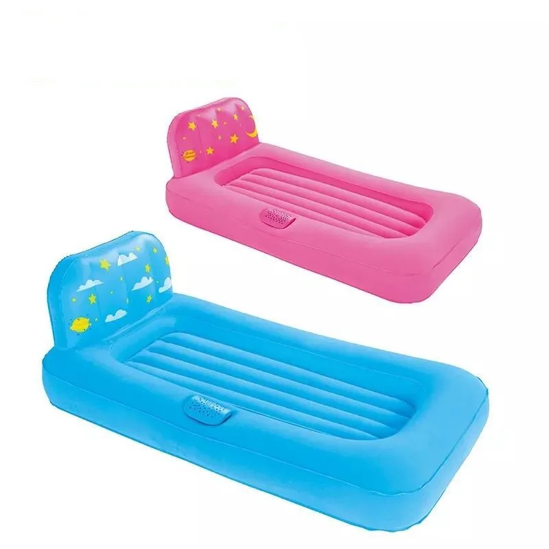 

PVC Inflatable Bed Children Lunch Break Mattress zhi rong dai Backrest Single Person Pool Mattress Dual Purpose Profession
