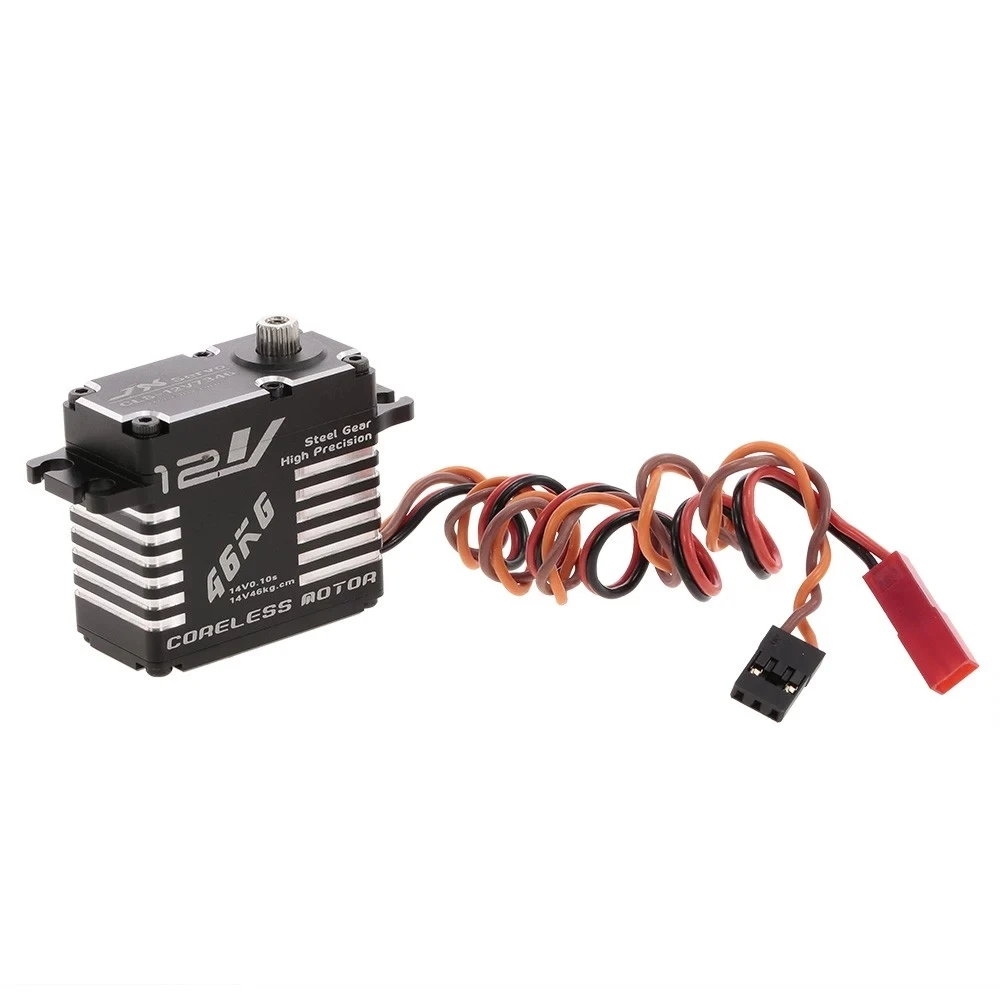 JX CLS-12V7346 46 кг 12V Алюминиевый Цифровой без сердечника Servo Для RC Вертолет Лодка Самолет