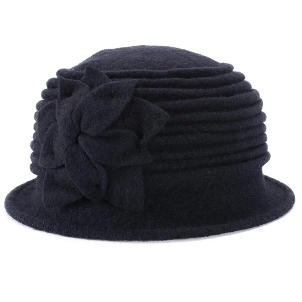 Lawliet женские 1920s Вид шерсть Берет Beanie Cloche ведро зимняя шапка A543