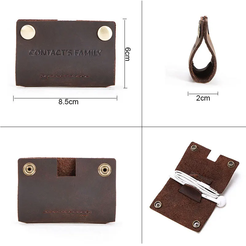 Держатель кабеля для наушников кожаный защитный чехол данных креативной Формы