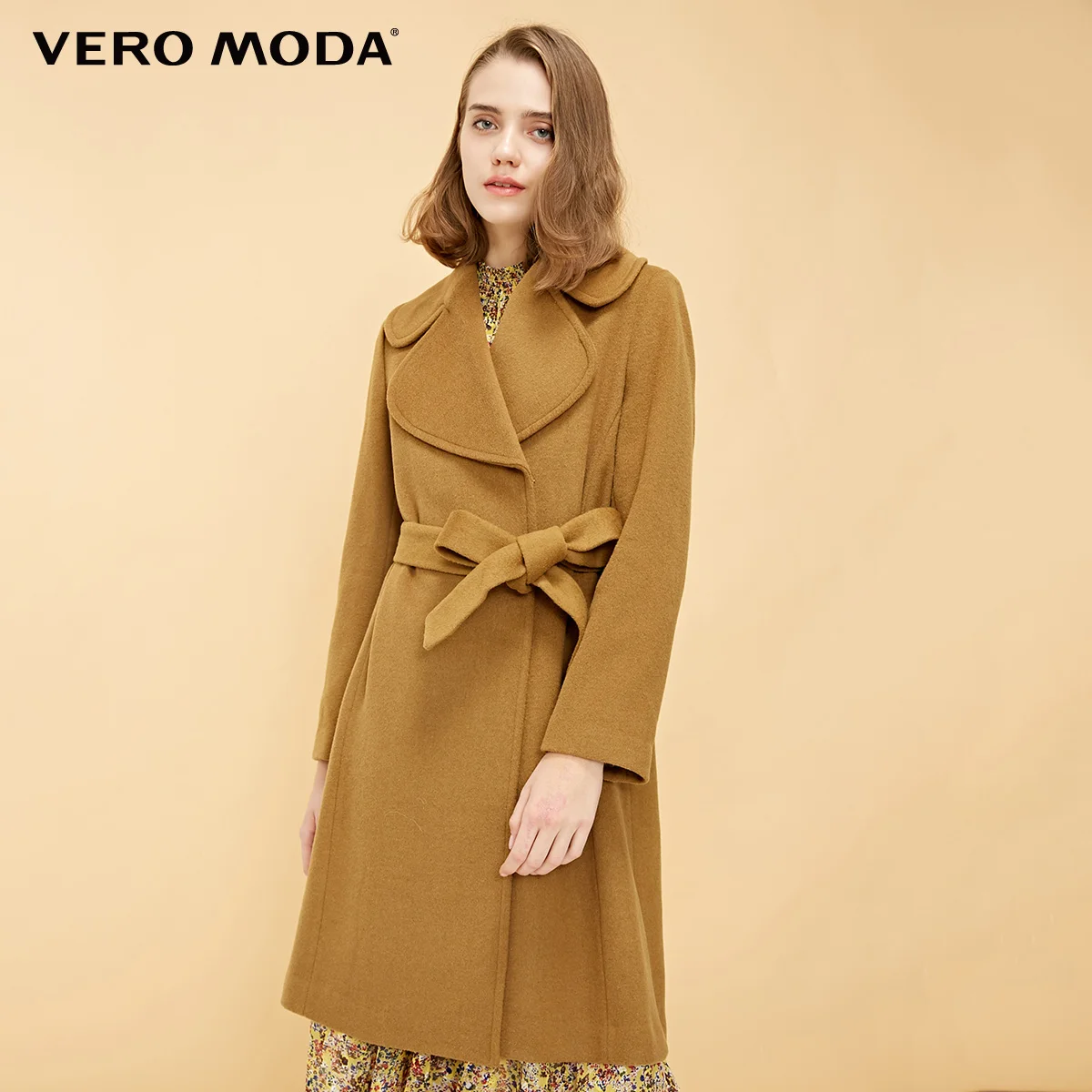 Vero Moda Женское пальто из 52% шерсти с невидимой застежкой | 318327549 - Цвет: Palisander green s