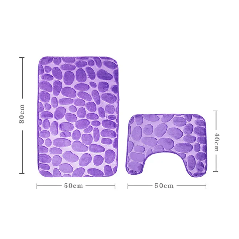 2 шт. Противоскользящий коврик для ванной комнаты унитаз пьедестал коврики