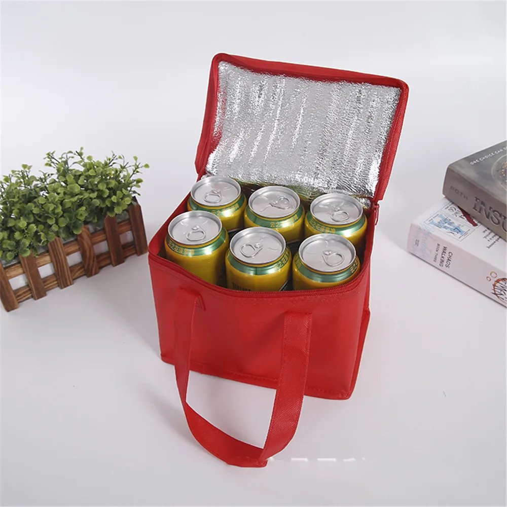 New Lunch Thermal Cooler Bag Insulation Food Holder Insulated Storage Box Non-woven Portable Picnic Camping Cooler Drink Carrier