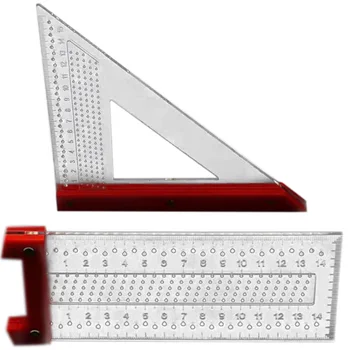 

Triple-cornered Angle Ruler Protractor Woodworking Measurement Tool Quick Read Square Layout Gauge Measuring Tool