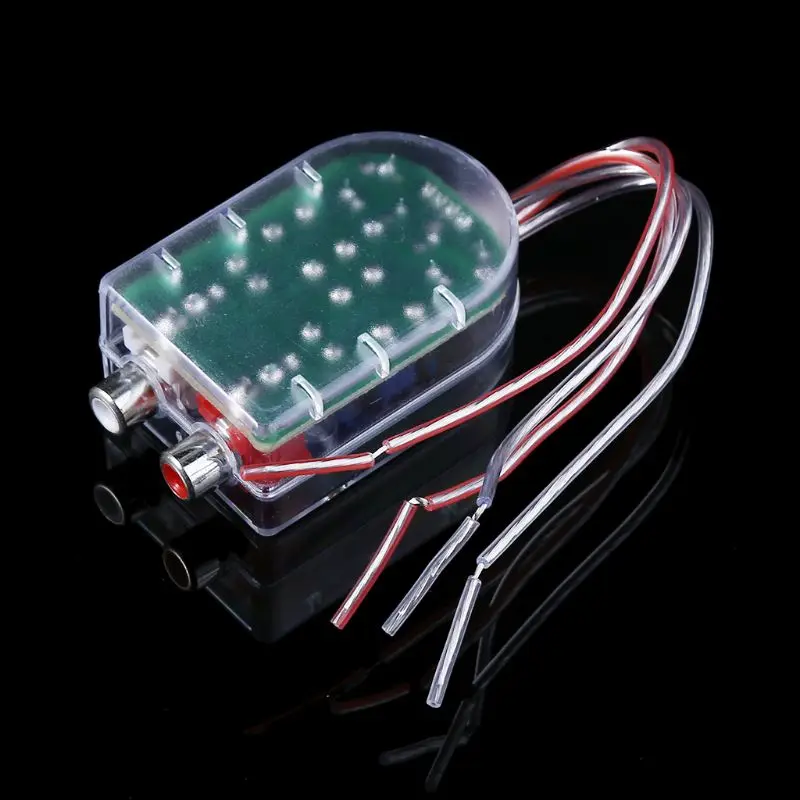 Car Stereo Amplifier 12V RCA Car Stero Radio Converter Speaker High To Low Amplifier Audio Impedance Converter E7CA