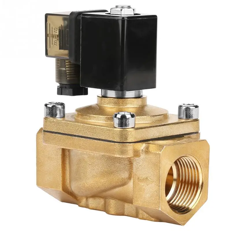 1Pcs PU220-08 G1 High Hardness Brass Direct Action High Pressure Electromagnetic Water Solenoid Valve
