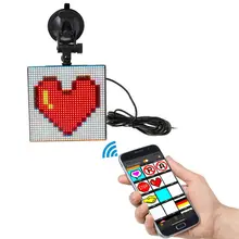 Полноцветный беспроводной bluetooth приложение управление Автомобильный светодиодный экран прокрутки светодиодный знак, инструкция по вождению, изображение GIF светильник