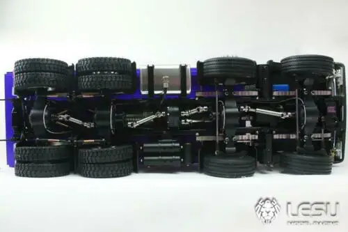 LESU 1/14 масштаб Bz 8*8 RC самосвал Модель окрашенный металлический шасси звуковой светильник мотор радио в комплекте