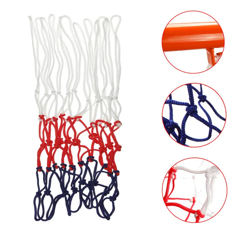 

Outdoors Indoors Heavy Duty Basketball Net Replacement Wear-resistant Nylon Basketball Nets Durable Rugged Fits Standard Rims