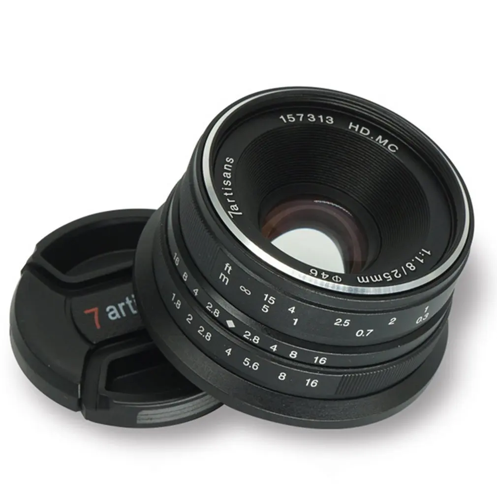 

7 artisans 25mm F1.8 Prime Lens to All Single Series for M43 Metal Micro 4/3 Cameras Accessories E-Mount Manual Focus