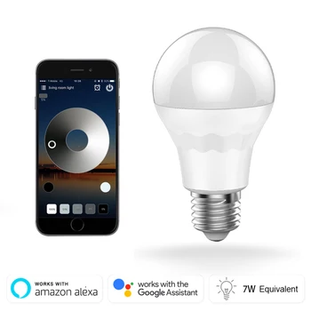 

7W E27 WiFi Smart Light Bulb Dimmable Wake up Smart Lamp Night Light For Amazon Alexa/Google Home No Need Hub Bridge