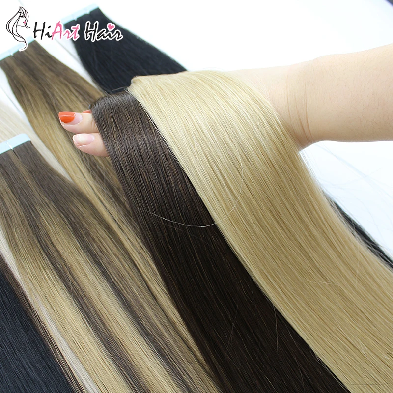 HiArt 2 г накладные человеческие волосы на ленте для салона remy с двойным