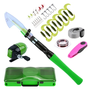 

1.2M Fishing Reel Telescopic Fishing Rod Pole Lures Hooks Line Fishing Accessories Kids Fishing Rod Reel Combo Spincast