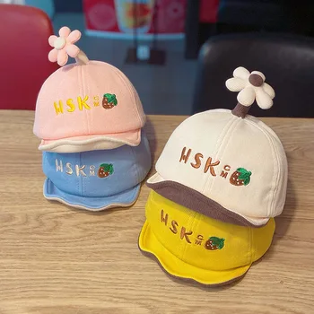 

Baby Spring and Autumn Caps Phrases Casual Boys and Girls Soft Eaves Personality Style Children Newborn Photography Props