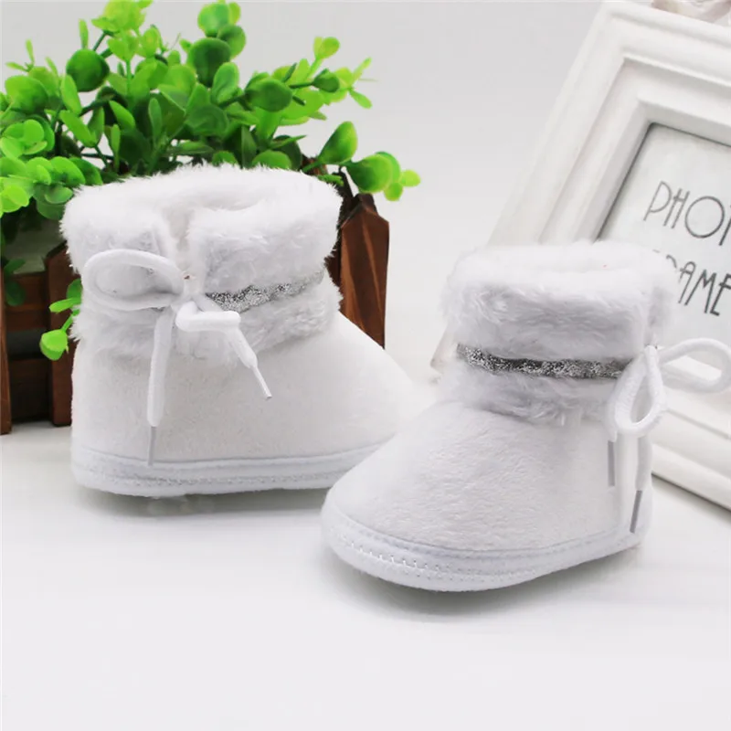 baby girl shoes Infant Newborn Baby Girls Cashmere Plush Winter Boots Bandage Warm Shoes baby schoenen #3S23 (6)