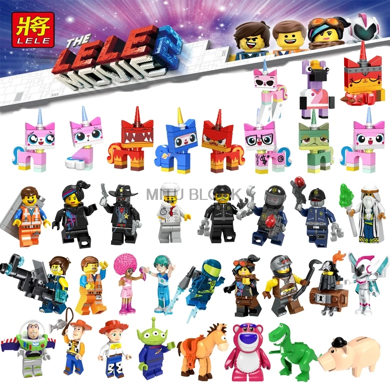 

Single Sale Classic Movie Figure Buzz Lightyear Woody Emmet Lucy Aliens Classic Lotso Bulleye 71023 Building Block Toy For Kid