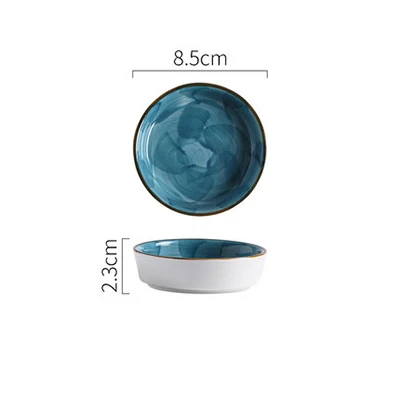 Blue Bowl A Звездное фарфоровая ужинная тарелка 8/10 дюймов круглые блюда и тарелки наборы и других десертов с стейка набор посуды для дома Керамика посуда тарелки - Цвет: Blue Bowl A