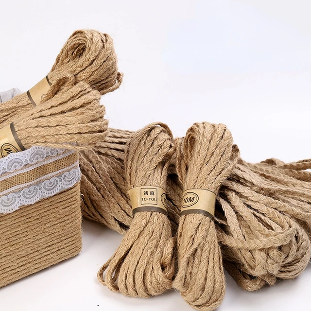 10m Natural Jute Twine 10mm Wide Brown Twine Rope for Crafts Gift Wrapping  Packing Gardening Applications and Holiday Decoration - AliExpress