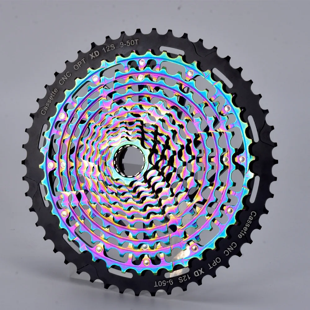 Конечная MTB 12 Скоростей 9-50T ULT XD красочная кассета K7 12 В ULT Радужная кассета Ультралегкая K7 горный велосипедный маховик звездочка
