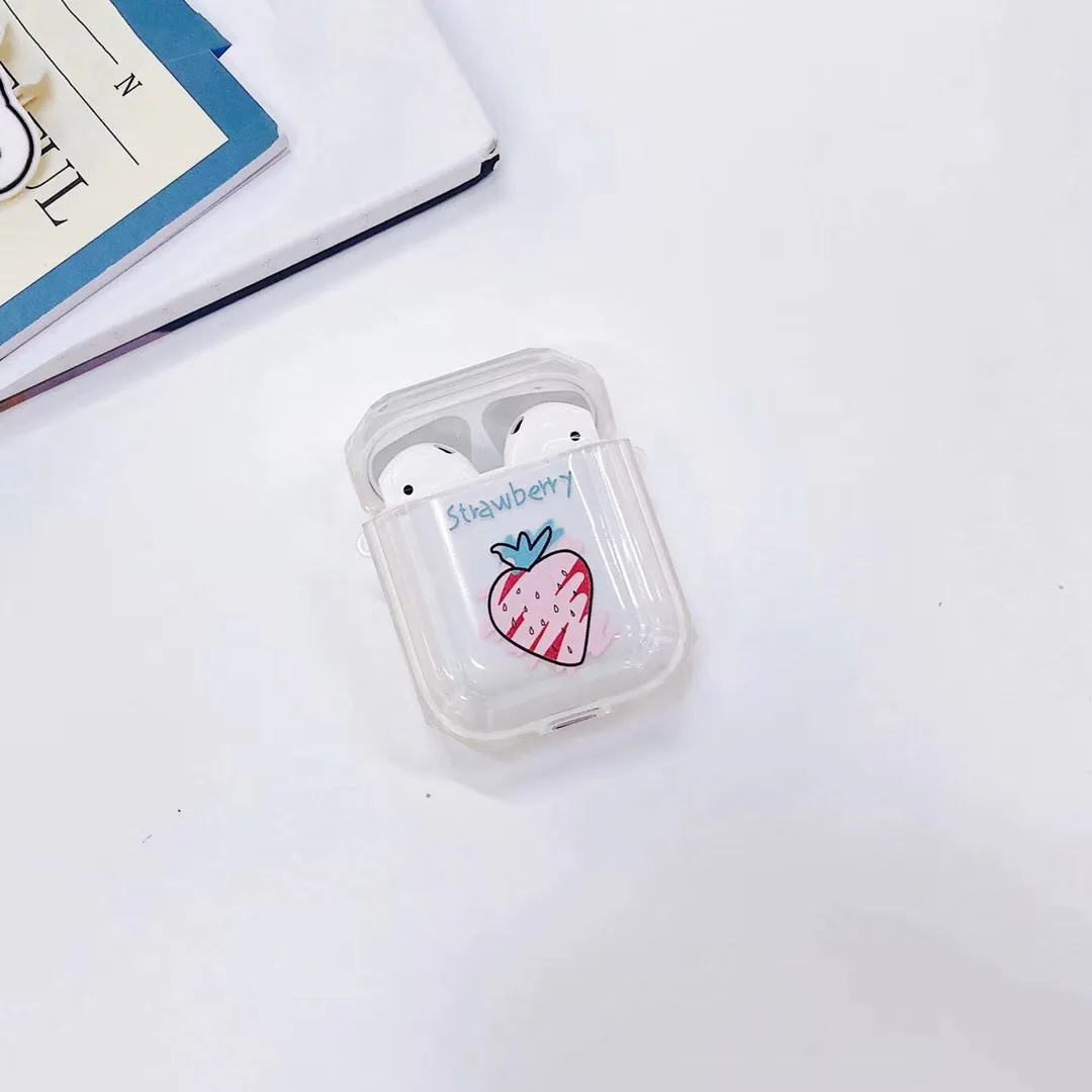 2 Чехол OTTWN с фруктовым узором для Airpods, милый чехол для наушников для Apple AirPods, bluetooth-гарнитура, Мягкий ТПУ силиконовый чехол - Цвет: 2